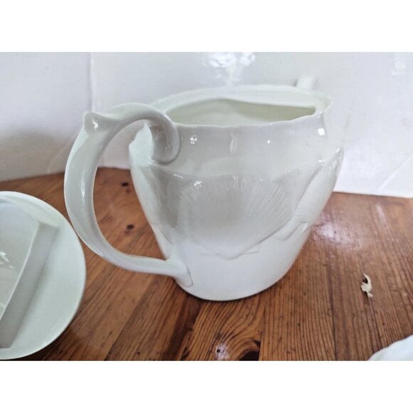 Vintage Coalport Bone China Tea Pot Creamer/Sugar Bowl  Oceanside Pattern 1990's - Picture 7 of 16
